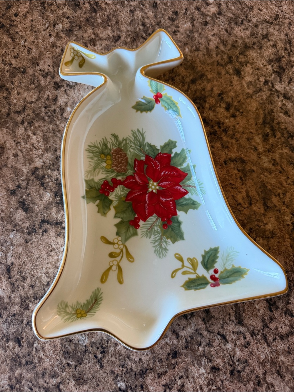 NEW Mikasa Holiday Bloom~Christmas Bell Candy Dish